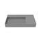 Castello Usa Juniper 36 in Left Basin Solid Surface Wall-Mounted Bathroom Sink in Gray with No Faucet Hole CB-GM-2056-L-G-NH - alternate 1